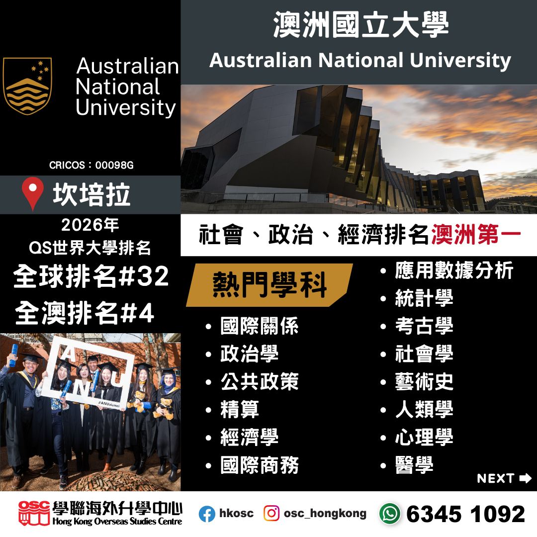 澳洲八大院校排名、熱門學科及銜接途徑全解析!